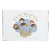 HARRY POTTER™, Hermelien & Ron Fly Over Zweinstein Kussensloop (Achterkant)