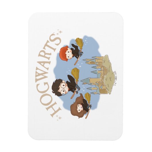 HARRY POTTER™, Hermelien & Ron Fly Over Zweinstein Magneet (Verticaal)