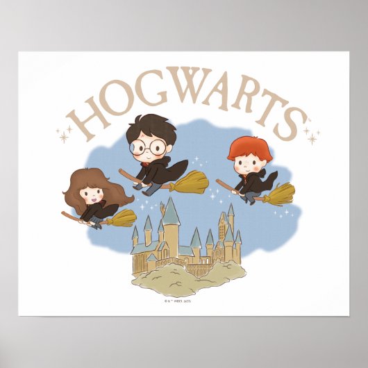 HARRY POTTER™, Hermelien & Ron Fly Over Zweinstein Poster (Voorkant)