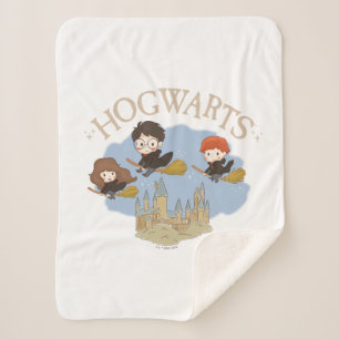HARRY POTTER™, Hermelien & Ron Fly Over Zweinstein Sherpa Deken