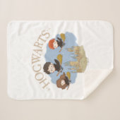 HARRY POTTER™, Hermelien & Ron Fly Over Zweinstein Sherpa Deken (Voorkant (horizontaal))