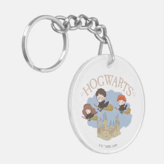 HARRY POTTER™, Hermelien & Ron Fly Over Zweinstein Sleutelhanger (Voorkant Links)