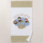 HARRY POTTER™, Hermelien & Ron Fly Over Zweinstein Strandlaken (Voorkant)