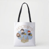 HARRY POTTER™, Hermelien & Ron Fly Over Zweinstein Tote Bag (Voorkant)