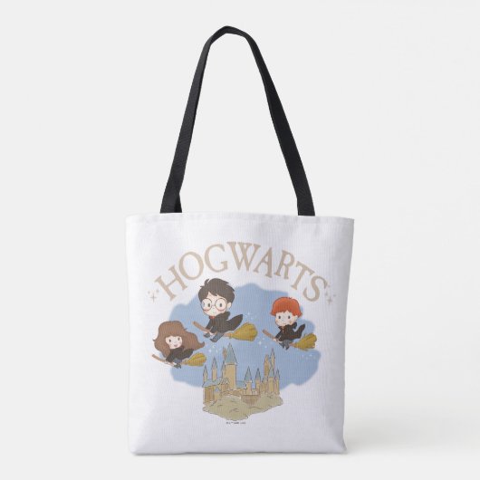 HARRY POTTER™, Hermelien & Ron Fly Over Zweinstein Tote Bag (Achterkant)