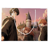 HARRY POTTER™ Hermelien & Ron HOGWARTS™ Anime Scen Groot Cadeauzakje (Achterkant)