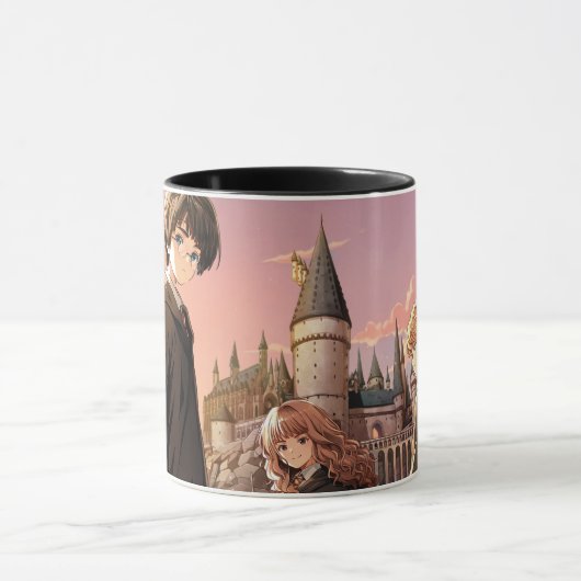 HARRY POTTER™ Hermelien & Ron HOGWARTS™ Anime Scen Mok (Midden)