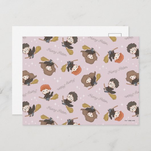 HARRY POTTER™, Hermelien & Ron Vliegpatroon Briefkaart (Voorkant / Achterkant)