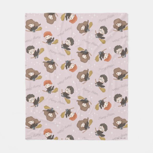 HARRY POTTER™, Hermelien & Ron Vliegpatroon Fleece Deken (Voorkant)