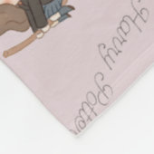 HARRY POTTER™, Hermelien & Ron Vliegpatroon Fleece Deken (Hoek)