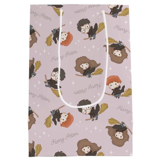 HARRY POTTER™, Hermelien & Ron Vliegpatroon Medium Cadeauzakje (Achterkant)