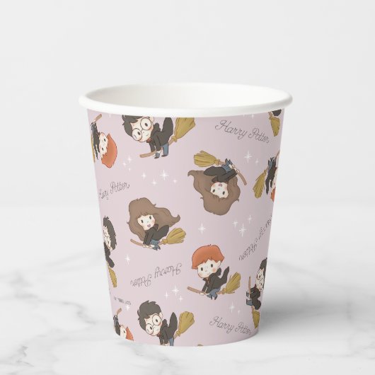 HARRY POTTER™, Hermelien & Ron Vliegpatroon Papieren Bekers (Voorkant)