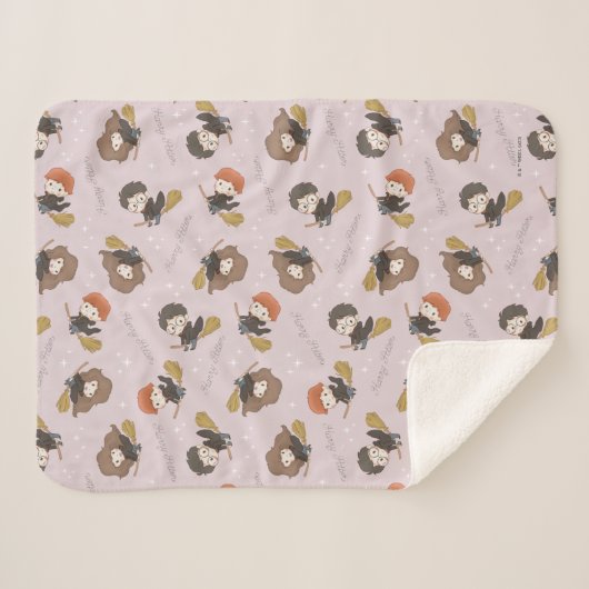 HARRY POTTER™, Hermelien & Ron Vliegpatroon Sherpa Deken (Voorkant (horizontaal))