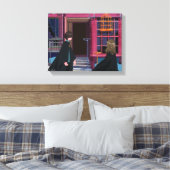 HARRY POTTER™ & Hermione bij Eeylops Owl Emporium Canvas Afdruk (Insitu (Slaapkamer))