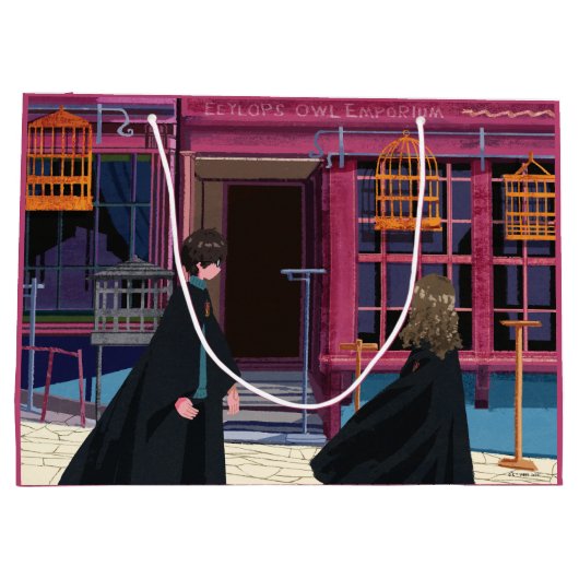 HARRY POTTER™ & Hermione bij Eeylops Owl Emporium Groot Cadeauzakje (Achterkant)