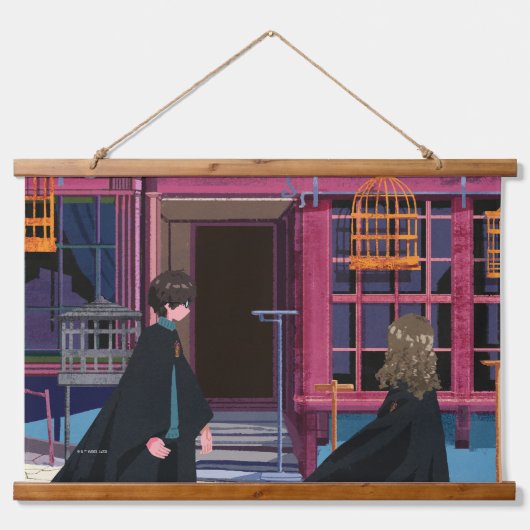 HARRY POTTER™ & Hermione bij Eeylops Owl Emporium Hangend Wandkleed (Voorkant)