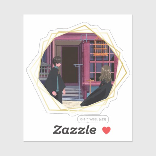 HARRY POTTER™ & Hermione bij Eeylops Owl Emporium Sticker (Vel)