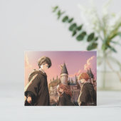 HARRY POTTER™ Hermione & Ron HOGWARTS™ Anime Scene Briefkaart (Staand voorkant)