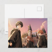 HARRY POTTER™ Hermione & Ron HOGWARTS™ Anime Scene Briefkaart (Voorkant / Achterkant)