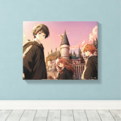HARRY POTTER™ Hermione & Ron HOGWARTS™ Anime Scene Canvas Afdruk (Insitu (Houten vloer))