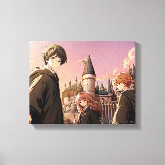 HARRY POTTER™ Hermione & Ron HOGWARTS™ Anime Scene Canvas Afdruk (Voorkant)