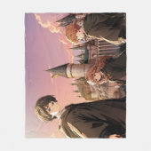 HARRY POTTER™ Hermione & Ron HOGWARTS™ Anime Scene Fleece Deken (Voorkant)