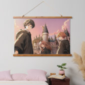 HARRY POTTER™ Hermione & Ron HOGWARTS™ Anime Scène Hangend Wandkleed (Slaapkamer)