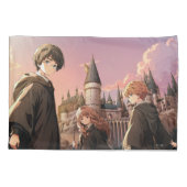 HARRY POTTER™ Hermione & Ron HOGWARTS™ Anime Scene Kussensloop (Achterkant)
