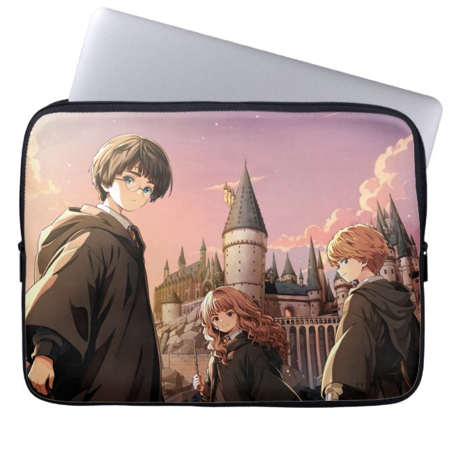HARRY POTTER™ Hermione & Ron HOGWARTS™ Anime Scene Laptop Sleeve (Voorkant)