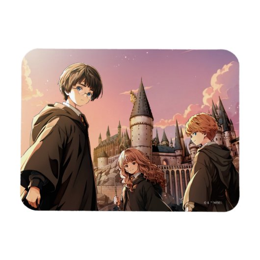 HARRY POTTER™ Hermione & Ron HOGWARTS™ Anime Scene Magneet (Horizontaal)