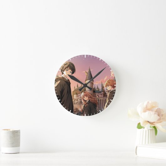 HARRY POTTER™ Hermione & Ron HOGWARTS™ Anime Scene Ronde Klok (Huis)
