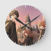 HARRY POTTER™ Hermione & Ron HOGWARTS™ Anime Scene Ronde Klok (Voorkant)