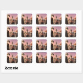 HARRY POTTER™ Hermione & Ron HOGWARTS™ Anime Scene Vierkante Sticker (Vel)