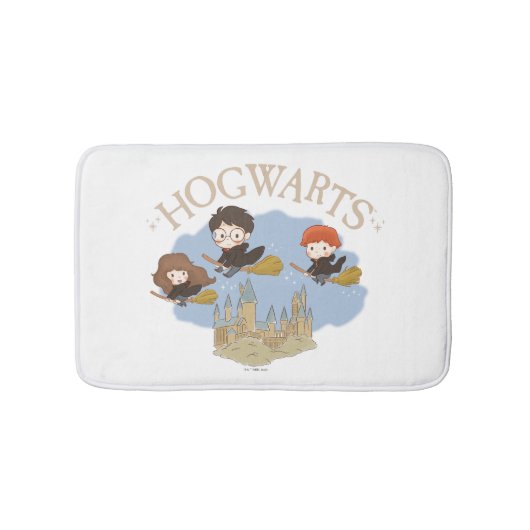 HARRY POTTER™, Hermione, & Ron vliegen over HOGWAR Badmat (Voorkant)