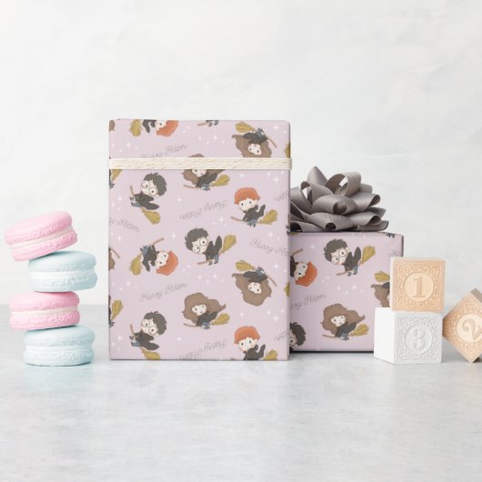 HARRY POTTER™, Hermione, & Ron Vliegpatroon Cadeaupapier (Baby Shower)