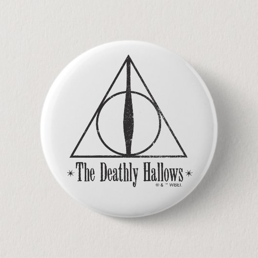 Harry Potter | Het Symbool van de Relieken van de Ronde Button 5,7 Cm (Voorkant)
