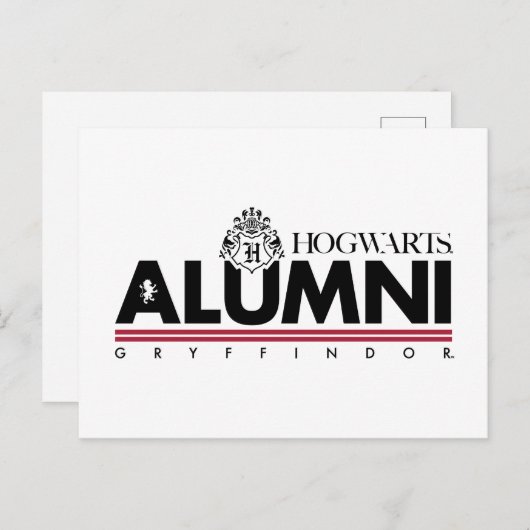 Harry Potter| HOGWARTS™ Alumni GRYFFINDOR™ Briefkaart (Voorkant / Achterkant)
