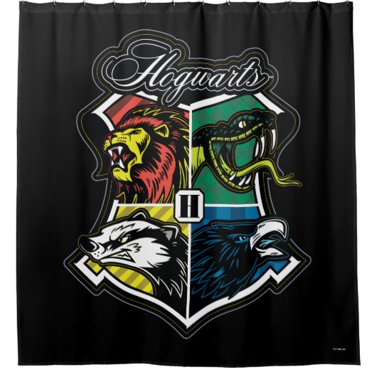 HARRY POTTER™ | HOGWARTS™ Athletic Badge Douchegordijn (Voorkant)