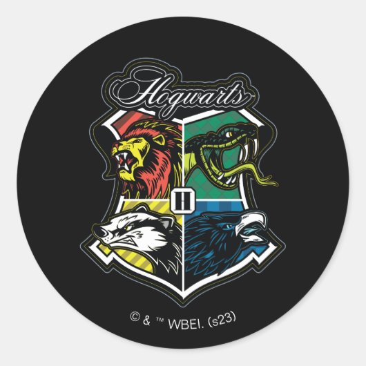 HARRY POTTER™ | HOGWARTS™ Athletic Badge Ronde Sticker (Voorkant)
