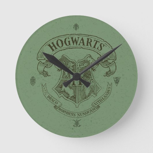 Harry Potter | Hogwarts Banner Crest Ronde Klok (Voorkant)