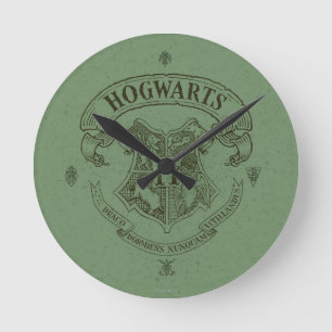 Harry Potter   Hogwarts Banner Crest Ronde Klok