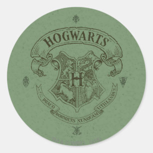 Harry Potter   Hogwarts Banner Crest Ronde Sticker