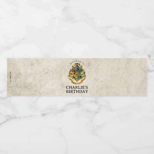 Harry Potter | Hogwarts Birthday Waterfles Etiket (Enkel label)
