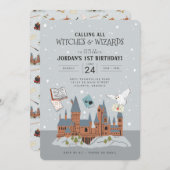 Harry Potter | Hogwarts Castle 1st Birthday Kaart (Voorkant / Achterkant)