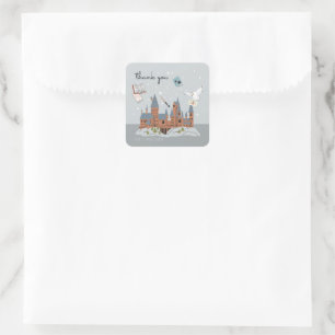Harry Potter Hogwarts Castle Baby shower Hartelijk Vierkante Sticker