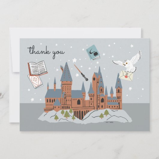 Harry Potter Hogwarts Castle Baby Shower Thank You Bedankkaart (Voorkant)