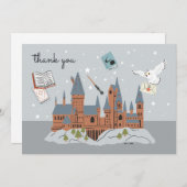 Harry Potter Hogwarts Castle Baby Shower Thank You Bedankkaart (Voorkant / Achterkant)