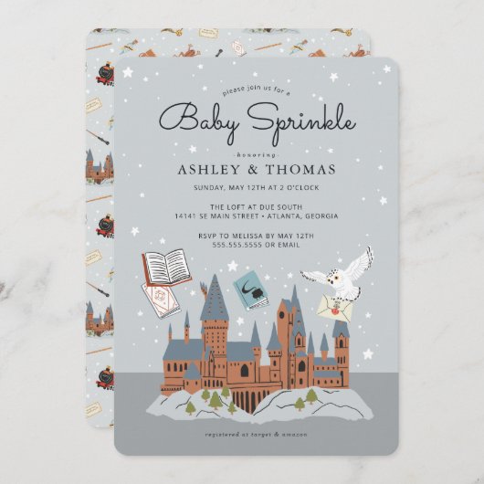 Harry Potter | Hogwarts Castle Baby Sprinkle Kaart (Voorkant / Achterkant)
