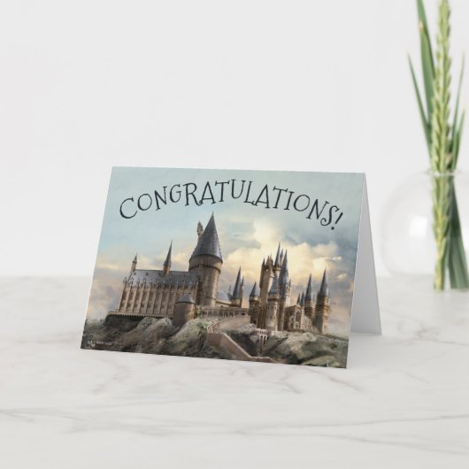 Harry Potter Hogwarts Castle Gefeliciteerd Kaart (Voorkant)