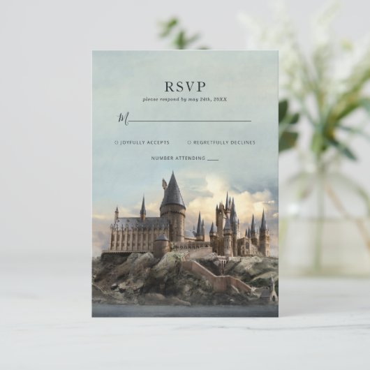 Harry Potter | Hogwarts Castle Trouw-RSVP RSVP Kaartje (Staand voorkant)